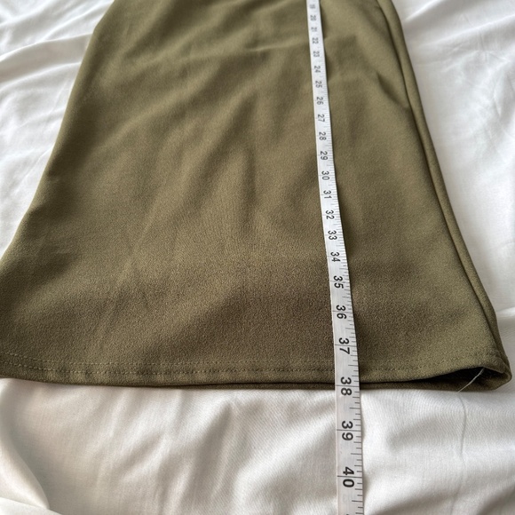 Pretty Little Thing Women's One Shoulder Pencil Dress Olive Green 4 Cocktail - Picture 10 of 11